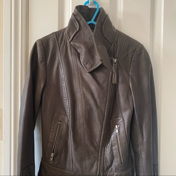 LIKE NEW Mackage Kenya Brown Leather Jacket 💯 Leather XXS - Picture 4 of 16